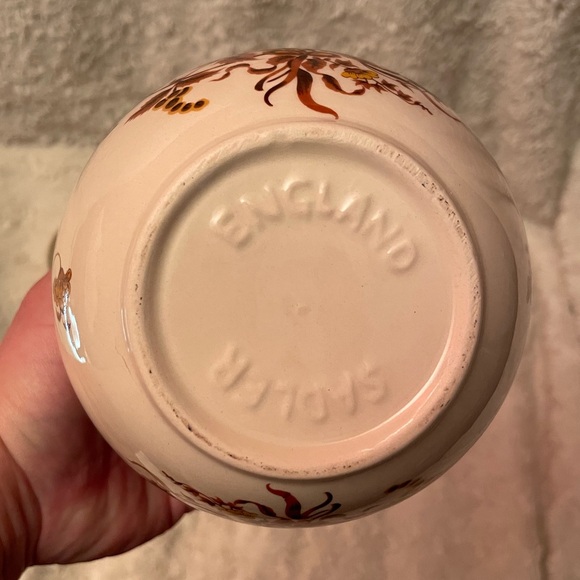 Vintage 1940’s Sadler England Ginger Jar With Golden Yellow and Brown Flowers - Picture 10 of 10